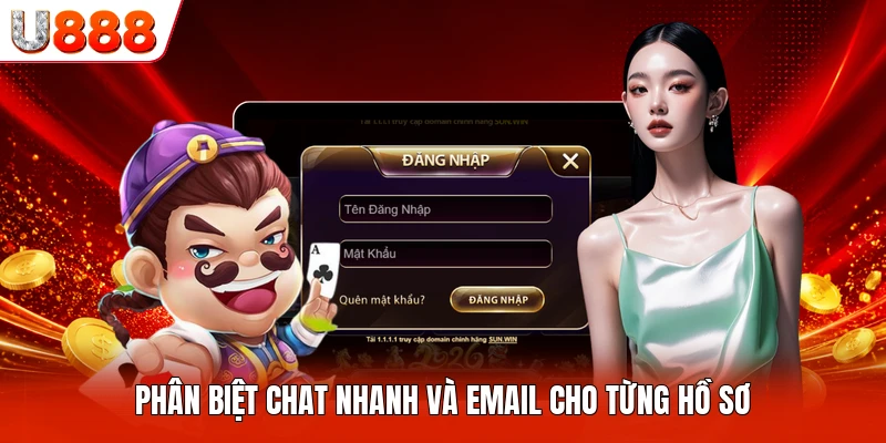 Phân biệt chat nhanh và email cho từng hồ sơ